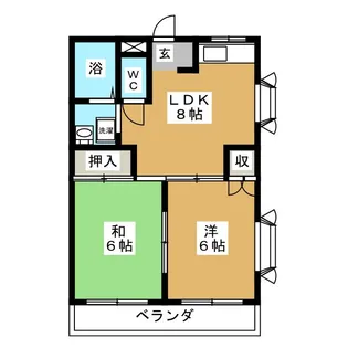 ハイツ瑞穂【3階】の間取り
