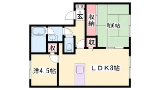 ハイツ熊見II【1階】の間取り