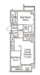 コンフォリア市谷薬王寺【3階】の間取り