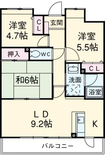 ウィスタリア オーク【3階】の間取り