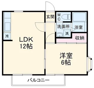 上大岡グリーンハイツF【2階】の間取り