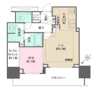 ザ・パークハウス日本橋蛎殻町レジデンス【2階】の間取り