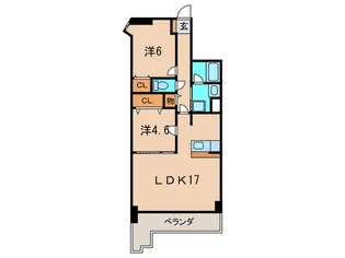 光栄ハイツ伊丹【2階】の間取り