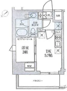 ルフォンプログレ赤塚【5階】の間取り