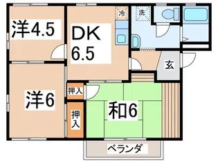 メゾンサンライトD【2階】の間取り