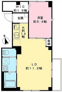 YOUR MAISON ラルゴアミ―チェ【2階】の間取り