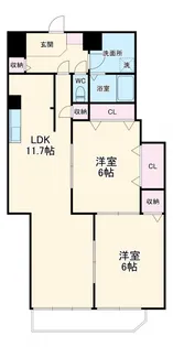 コンフォートフカヤ【6階】の間取り