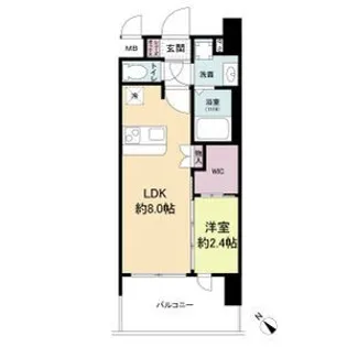 セレニテ阿波座ミラク【11階】の間取り