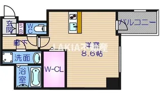 プレサンス上町台リベルテ【4階】の間取り