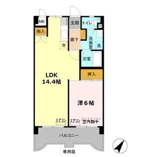 ティーワイパレス【4階】の間取り
