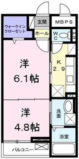 メゾン ソレイユII【1階】の間取り