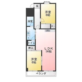 メゾン・ド・キャッスル【1階】の間取り