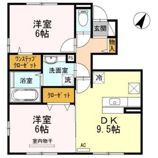 ロイヤルパレスII【1階】の間取り