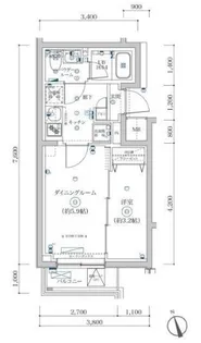 SQUARE CITY OMORI WEST【3階】の間取り