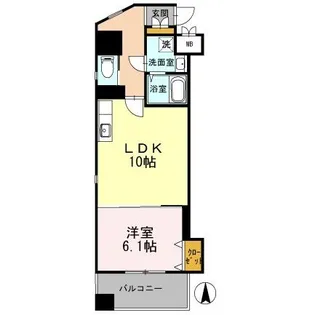 カスタリア志賀本通【9階】の間取り