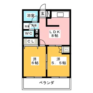第2ロジィングス天野屋【11階】の間取り