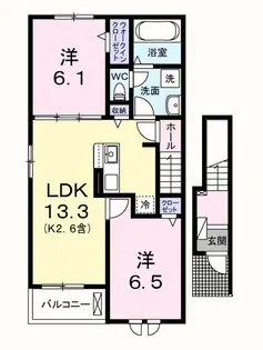 プティ ボヌール【2階】の間取り