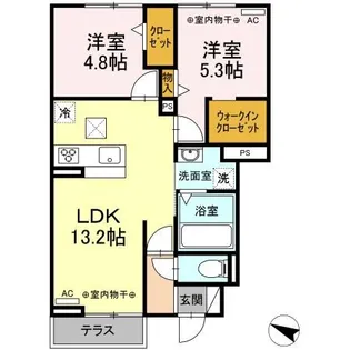 VERITE東静岡【1階】の間取り