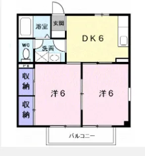 カーサクアトロ【2階】の間取り