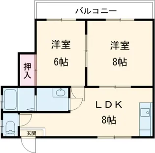 コーポ山んた【1階】の間取り