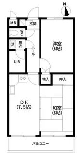 キャラット内田【3階】の間取り