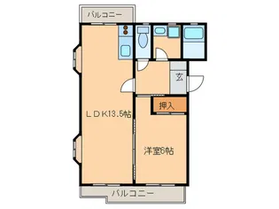 サンヒルズ黒笹【2階】の間取り