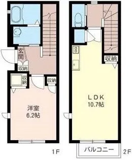 メープルメゾン【1階】の間取り