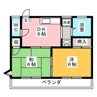 ファミール西川越【2階】の間取り
