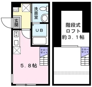 イルマーレ三ツ沢【1階】の間取り