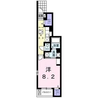 サンフラウアVI【1階】の間取り