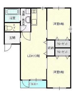 ラフォーレ西寺【1階】の間取り