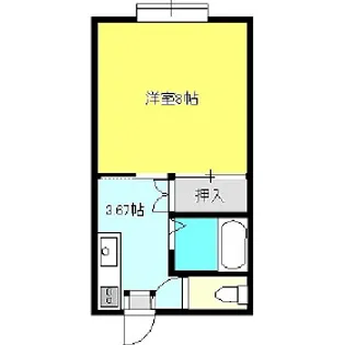 リトルハイムリバー【1階】の間取り