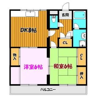 パーク西宿A【2階】の間取り