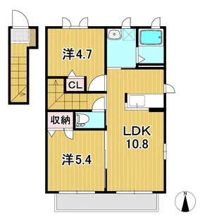 メゾンメロディー【2階】の間取り
