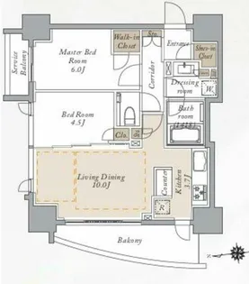 プライマルシティ神楽坂【12階】の間取り