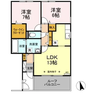 【グレイスハイム A】【2階】の間取り
