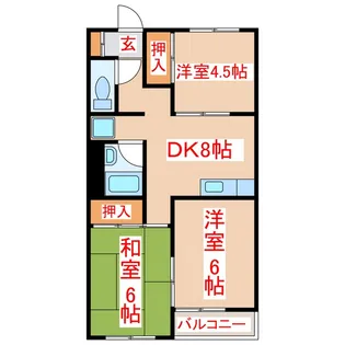 平和マンション【2階】の間取り