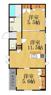 コージーコート【3階】の間取り