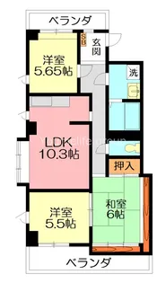 レジデンス濱野II【2階】の間取り