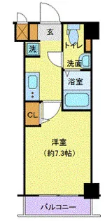 Rising place桜木町二番館【8階】の間取り