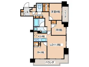 パークホームズ湘南辻堂【5階】の間取り