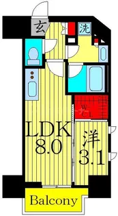 デュオフラッツ池袋【12階】の間取り