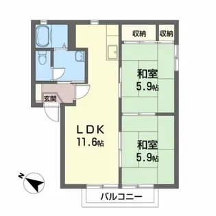 エミネンス B【1階】の間取り