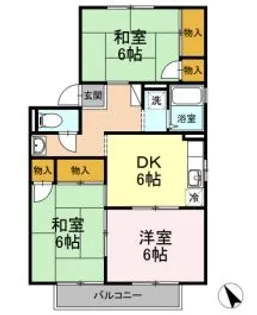 ゼフィール A【2階】の間取り
