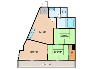 ダイバーシティ神戸長田A棟の間取り