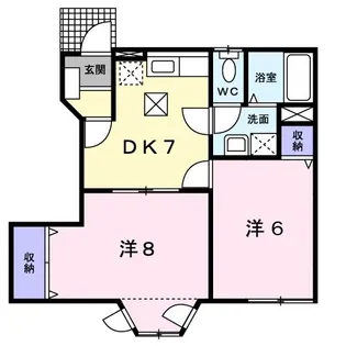 ラッフィナート【1階】の間取り
