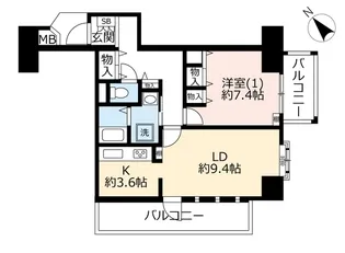 UR幕張ベイタウンミラリオ【8階】の間取り