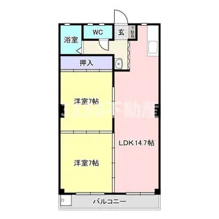 岐阜県岐阜市加納青藤町2【マンション】の間取り