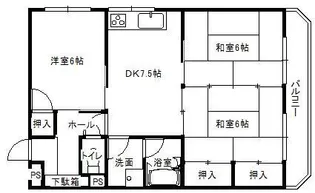 松尾ライフマンション【3階】の間取り