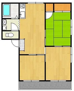 ファミール城ヶ丘B【2階】の間取り